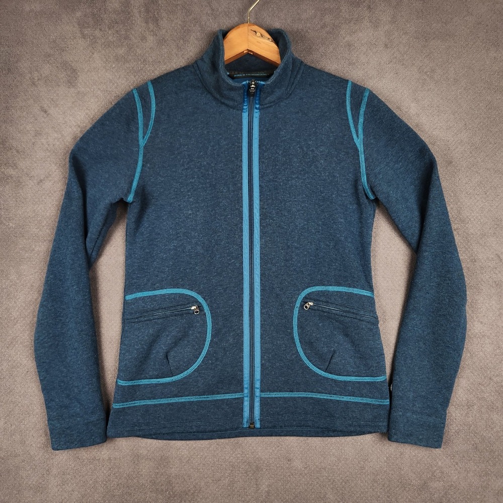 Kuhl Kashmira Jacket Womens Small Teal Contrast Stitch Full Zip Fleece